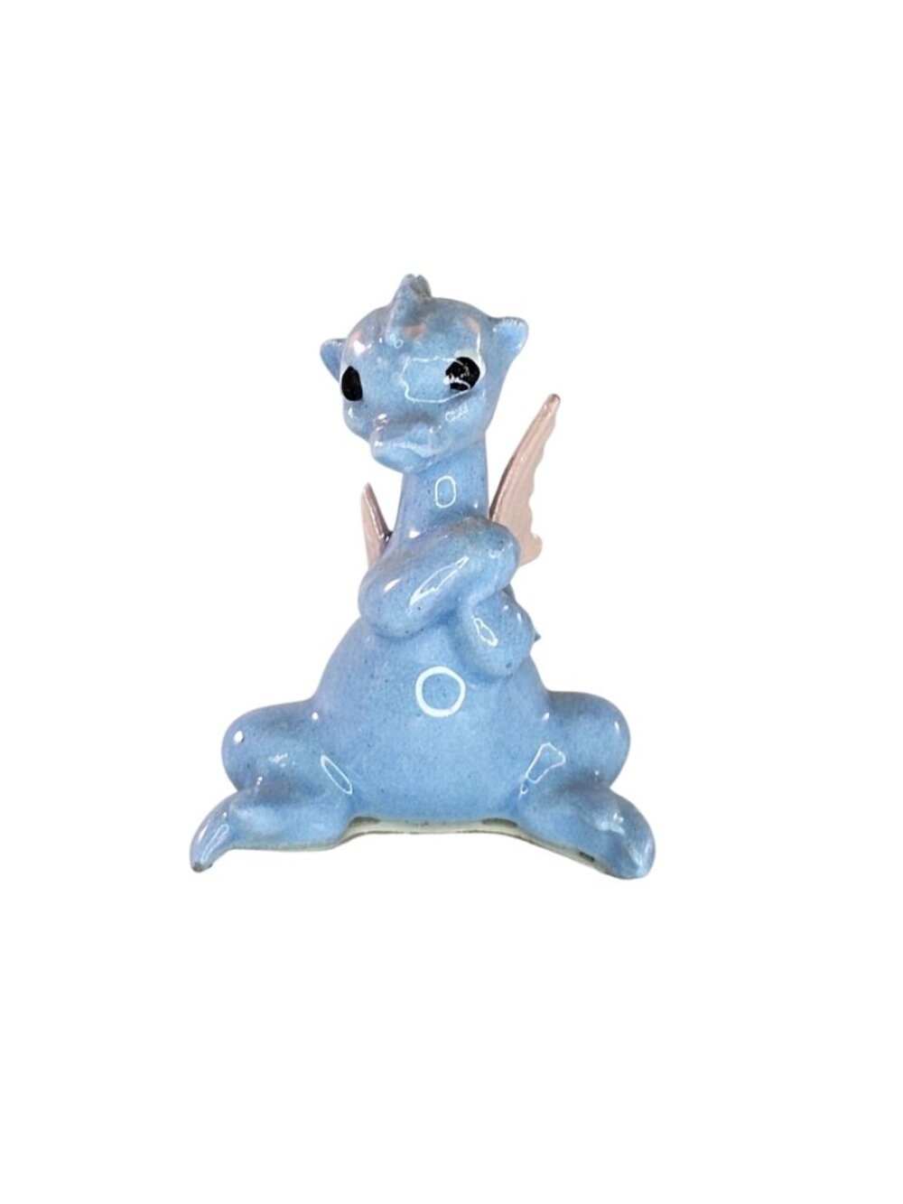 Hagen Renaker Blue Dragon With Pink Wings Miniature Figure Style A-892 AS IS